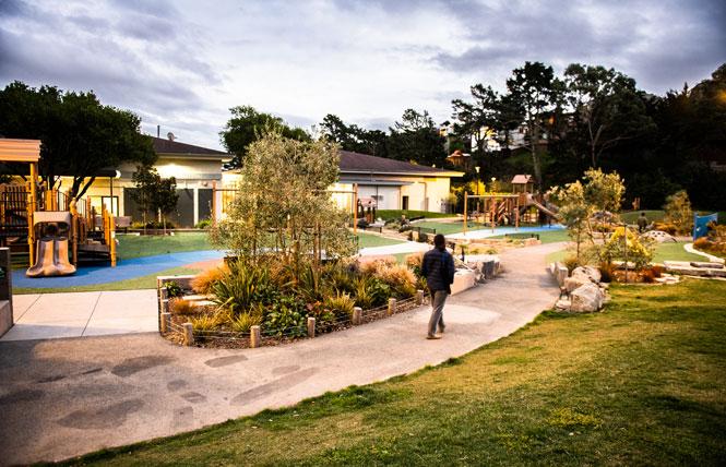 A person walks along a path at George Christopher Playground in San Francisco's Diamond Heights neighborhood. Photo: Christopher Robledo