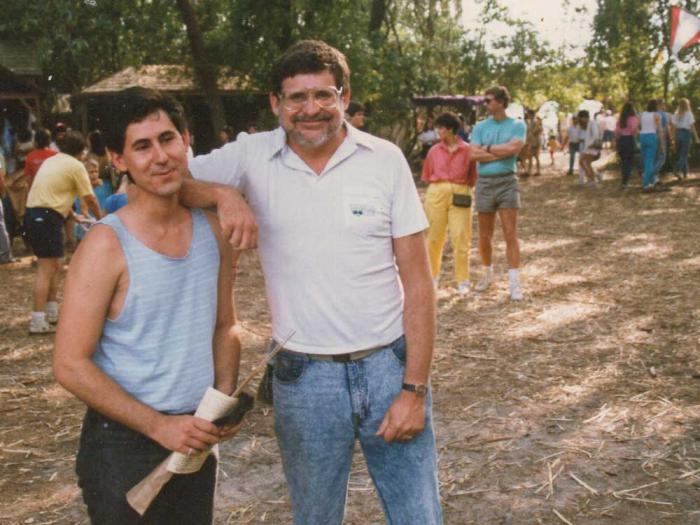 Rob, who died in June, left, and his partner, Bob Hughes, posed for a photo at the beginning of their partnership in Florida. Photo: Courtesy Bob Hughes