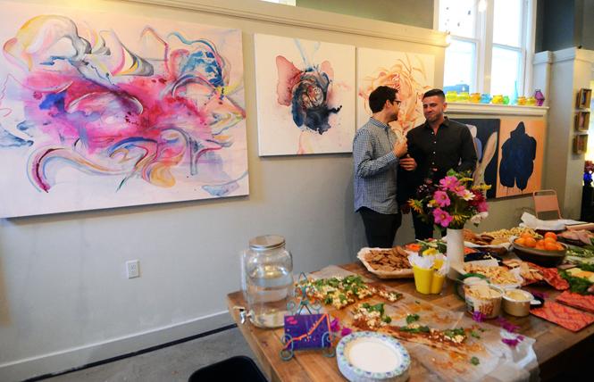Paintings by Ariel Gold were featured at Spark Arts Gallery during the monthly Castro Art Walk August 1. Photo: Rick Gerharter